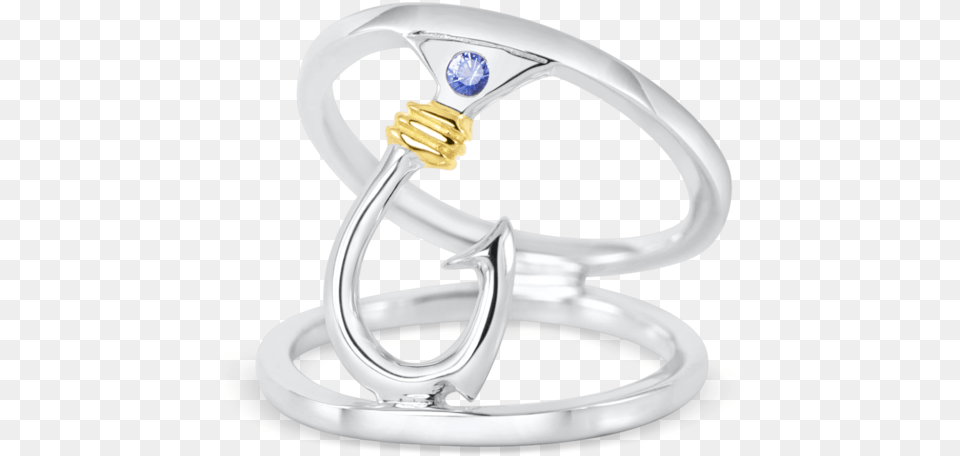 Double Band Hook Ring Nau T Girl Pre Engagement Ring, Accessories, Jewelry, Silver, Appliance Free Png