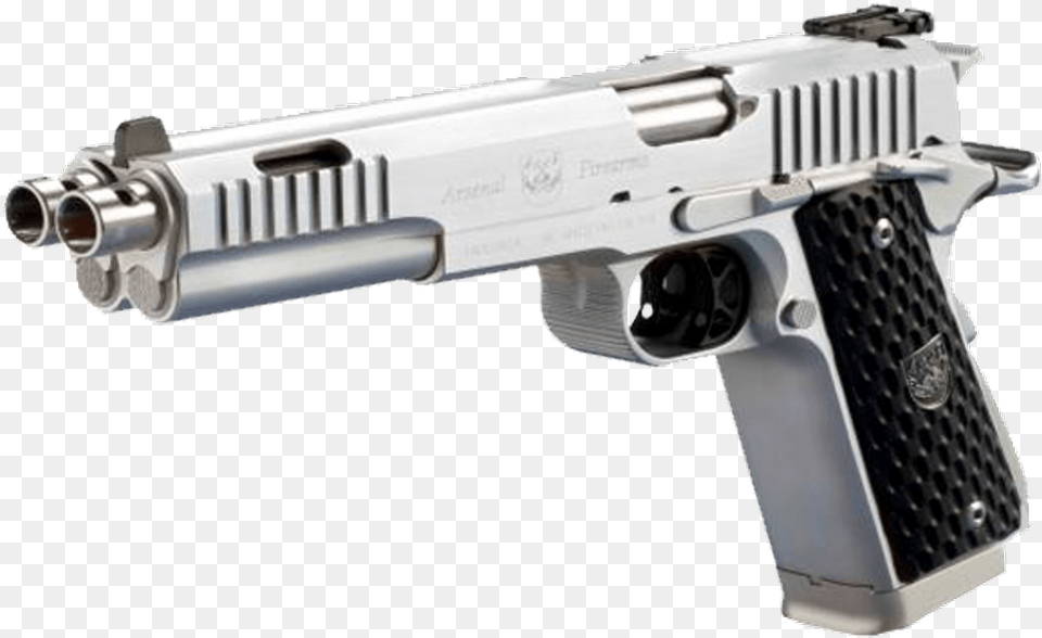 Double Barrel 45 Pistol, Firearm, Gun, Handgun, Weapon Png