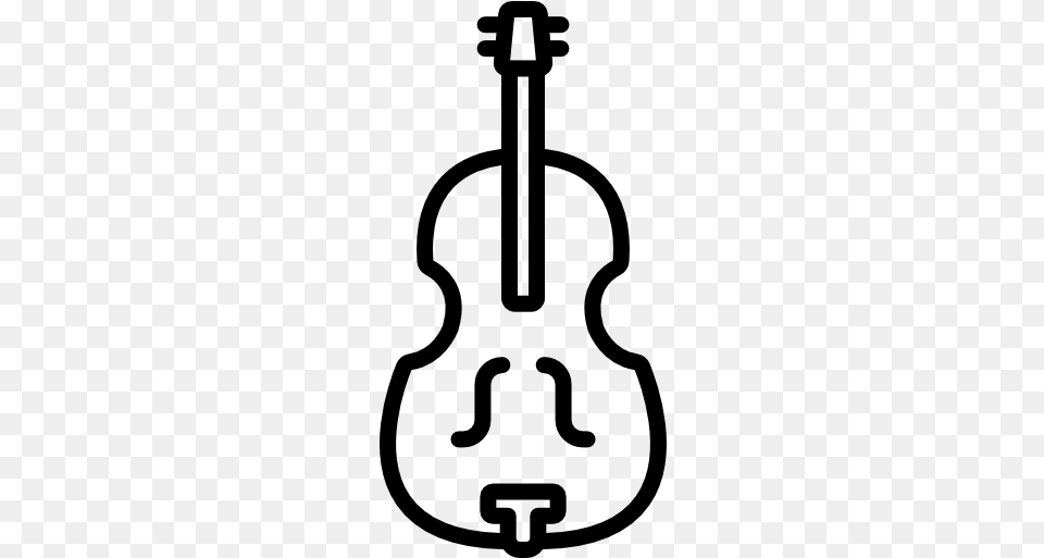 Double Bass Icon, Gray Free Png Download