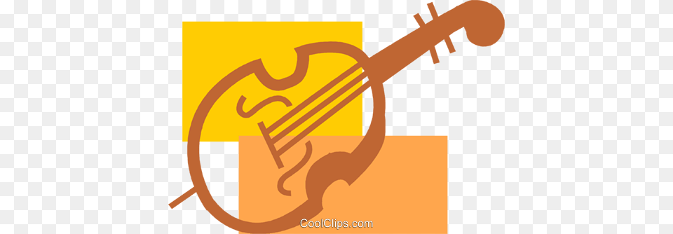 Double Bass Royalty Vector Clip Art Illustration, Musical Instrument, Violin Free Png