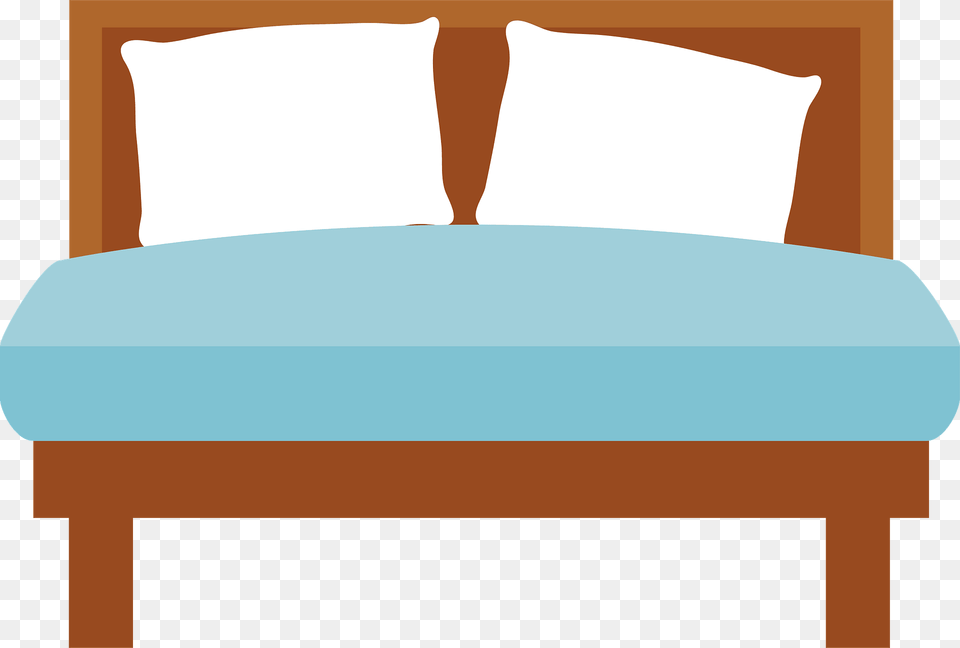 Double Bed Clipart, Cushion, Home Decor, Furniture, Linen Png Image