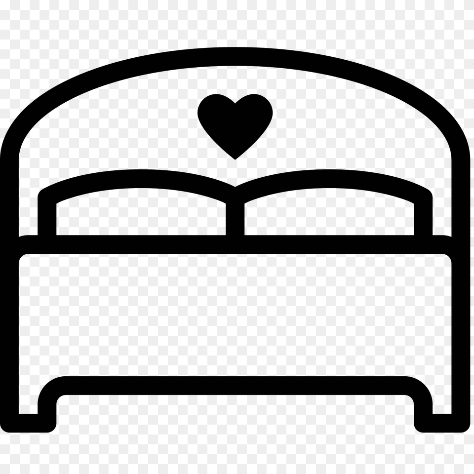 Double Bed Icon, Gray Free Png Download