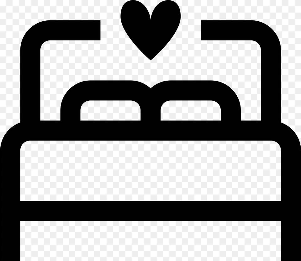 Double Bed Icon Bed, Gray Png