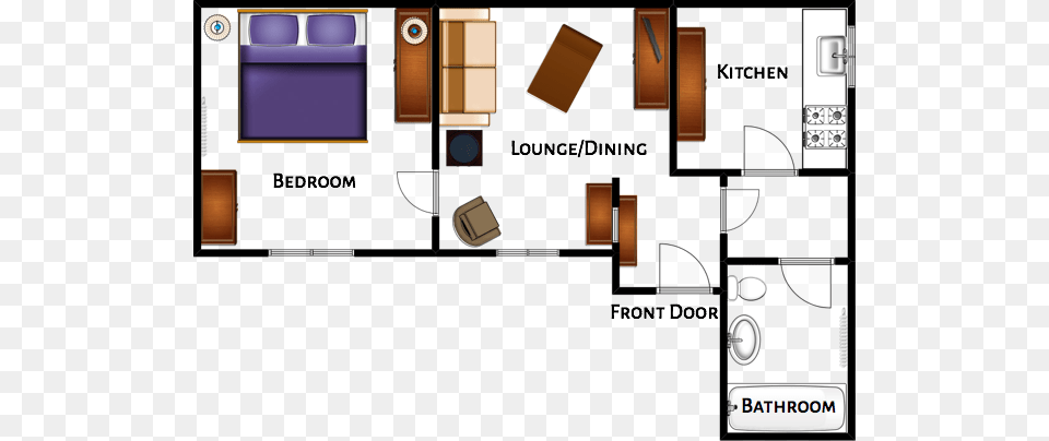 Double Bedroom Lounge With Dining Area Full Kitchen Style, Firearm, Gun, Rifle, Weapon Free Png