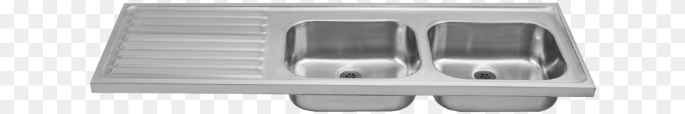 Double Bowl Single Drainer Sit On Sink Without Tap Kitchen Sink, Double Sink Png Image