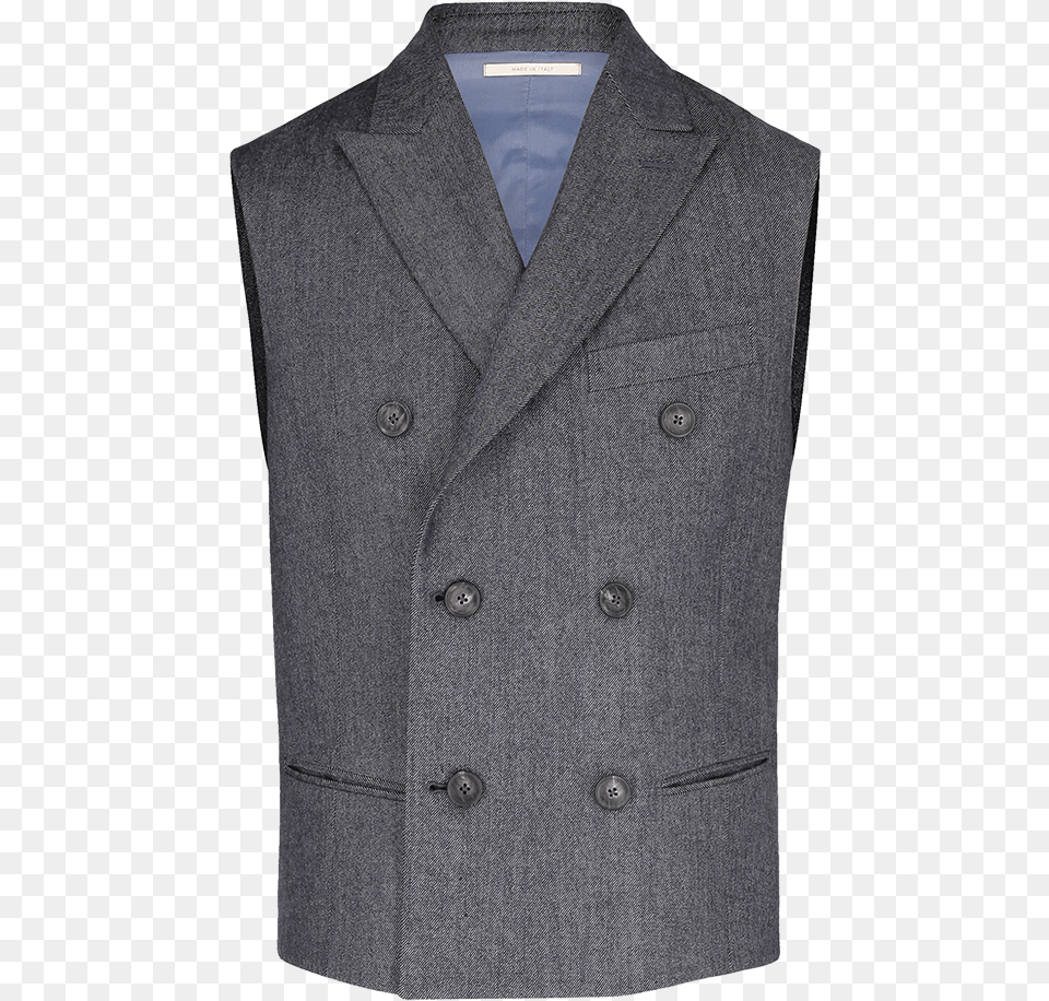 Double Breasted Waistcoat With Denim Effect Button, Blazer, Clothing, Coat, Jacket Free Png