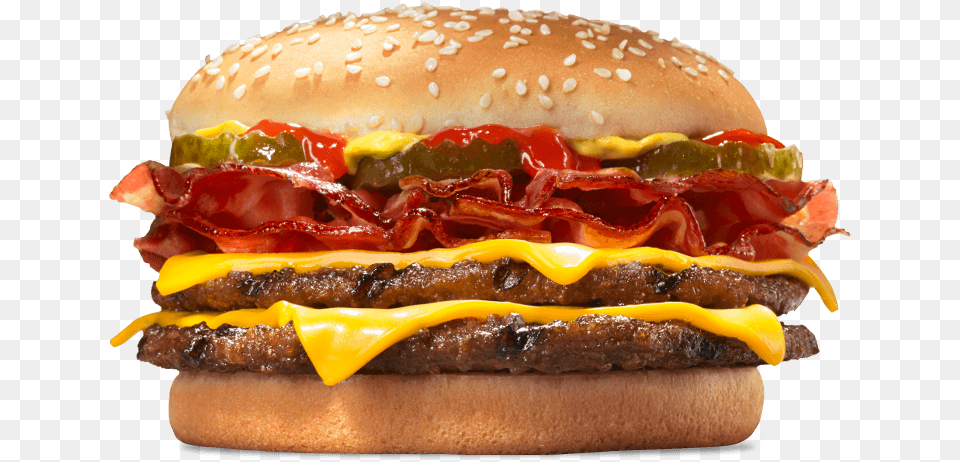 Double Cheese Bacon Burger King, Food Free Transparent Png