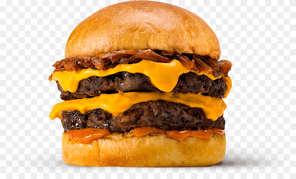 Double Cheese Burger Double Decker Burger, Food Png Image