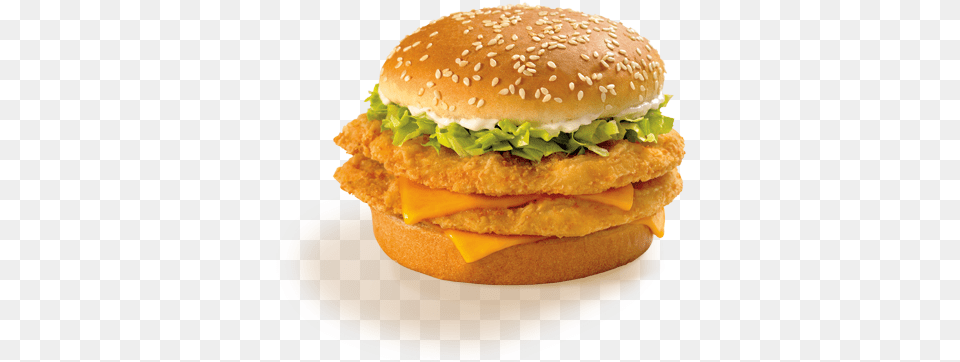 Double Chicken 39n39 Cheese Church39s Double Chicken Sandwich, Burger, Food Png