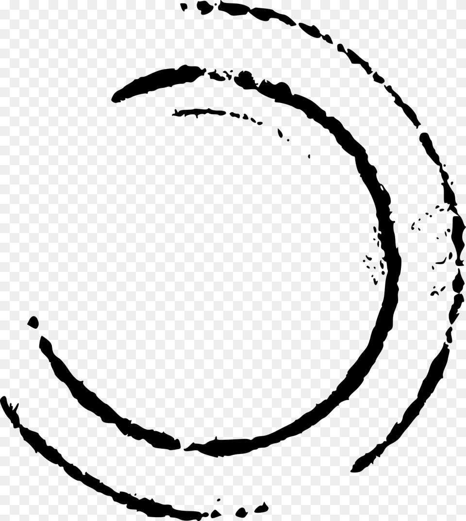 Double Circle, Gray Free Png