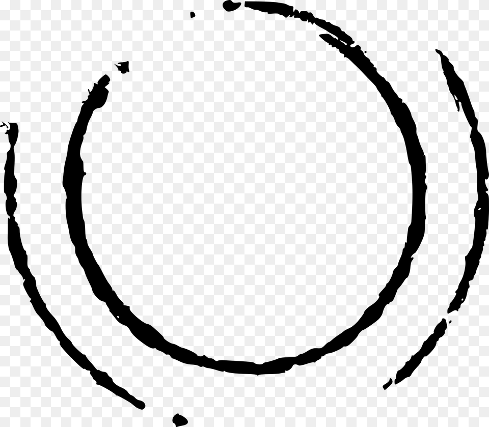 Double Circle, Gray Free Png Download