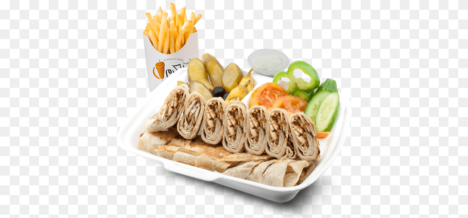 Double Combo Chicken Meal Shawarma Meal, Dish, Food, Lunch, Platter Free Transparent Png