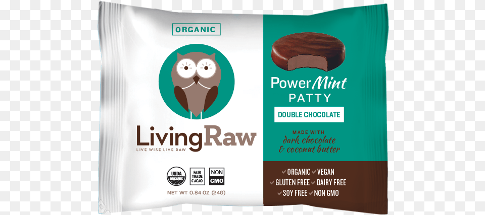Double Dark Patty Living Raw, Food, Sweets, Advertisement, Chocolate Png Image