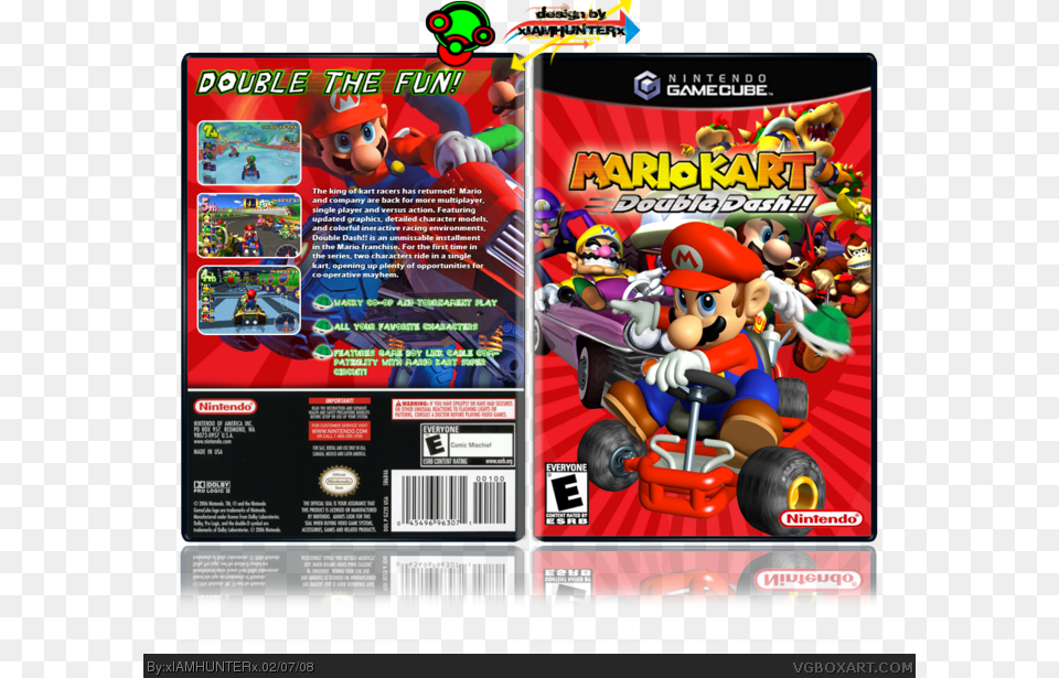 Double Dash Box Art Cover Mario Kart Double Dash, Baby, Person, Game, Super Mario Free Png