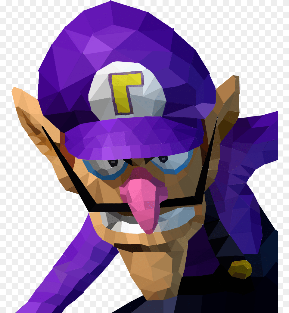 Double Dash Mario Party 8 Mario Tennis Purple Violet Low Poly Art Meme, Person, Pinata, Toy Free Png