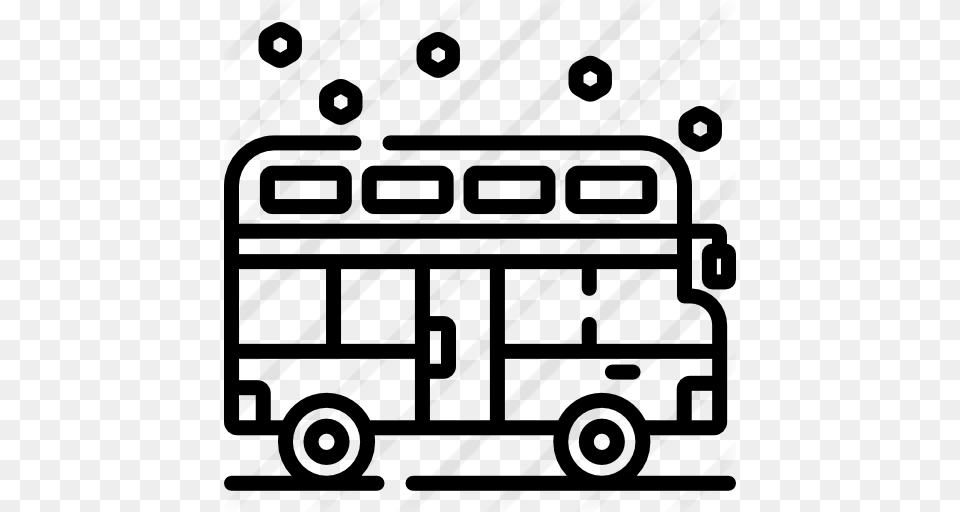 Double Decker Bus, Gray Png Image