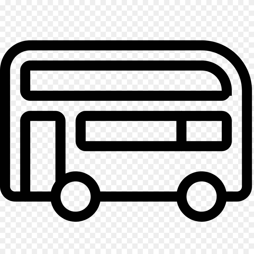 Double Decker Bus Icon, Gray Png