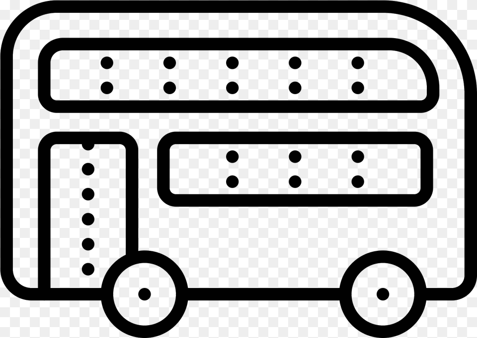 Double Decker Bus Icon Car And Key Services Icon, Gray Free Png