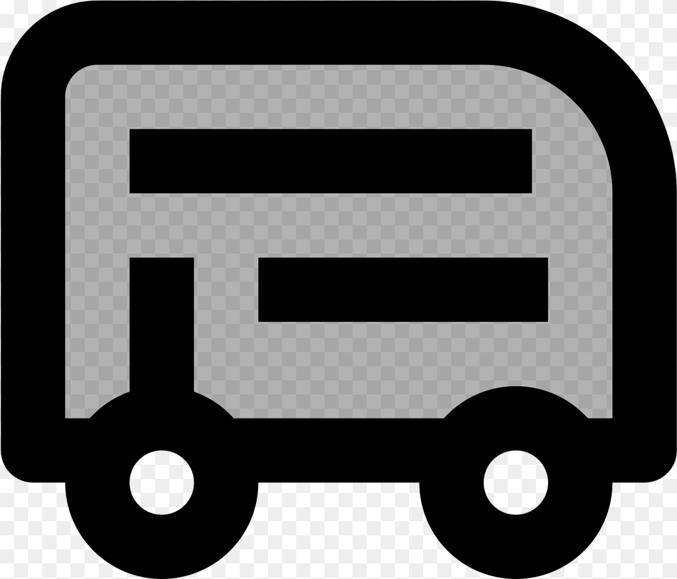 Double Decker Bus Icon Clipart Gray Free Png Download