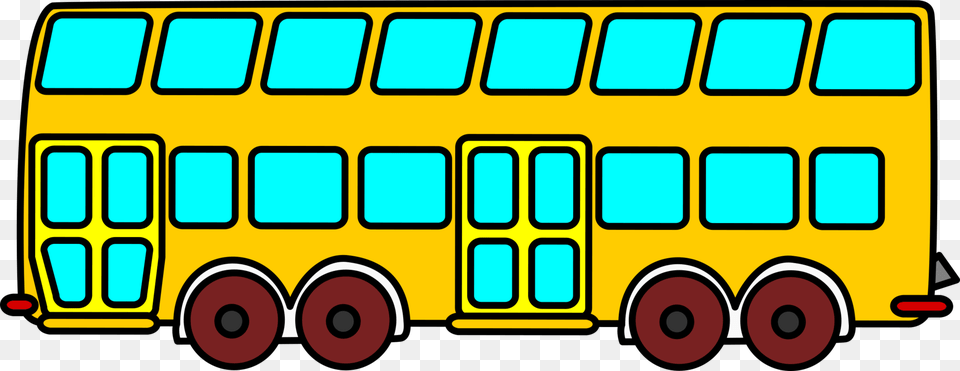 Double Decker Bus Motor Vehicle Train Car, School Bus, Transportation, Machine, Wheel Free Transparent Png