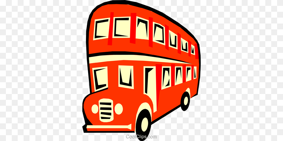 Double Decker Bus Royalty Vector Clip Art Illustration, Transportation, Vehicle, Tour Bus, Double Decker Bus Free Png Download