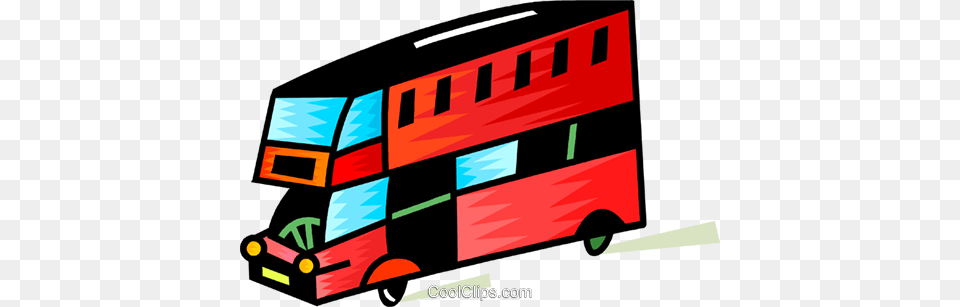 Double Decker Bus Royalty Free Vector Clip Art Illustration, Transportation, Vehicle, Tour Bus, Double Decker Bus Png Image