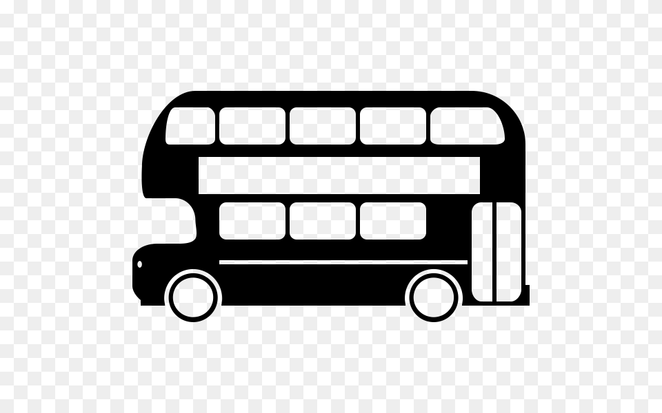 Double Decker Bus Rubber Stamp Stampmore, Gray Free Png Download