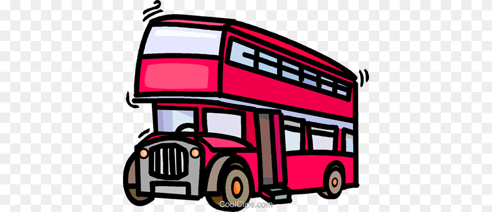 Double Decker Buss Royalty Vector Clip Art Illustration, Bus, Double Decker Bus, Tour Bus, Transportation Free Transparent Png