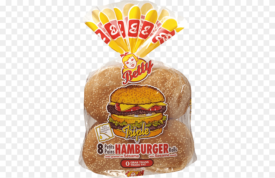 Double Decker Hamburger Buns, Burger, Food, Bread, Bun Png Image