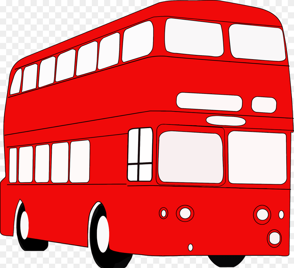 Double Decker London Bus Clipart, Double Decker Bus, Tour Bus, Transportation, Vehicle Png Image