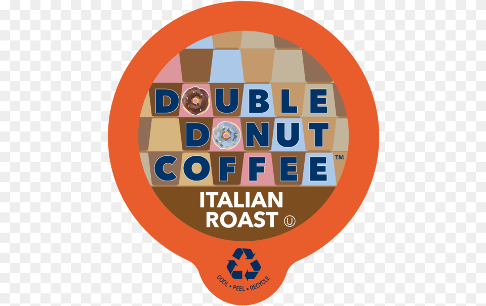 Double Donut Italian Roast Coffee For Keurig K Cup, Badge, Logo, Symbol, Disk Png