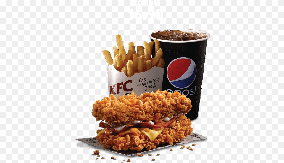 Double Down Kfc Malaysia, Food, Fried Chicken, Advertisement, Fries Free Png
