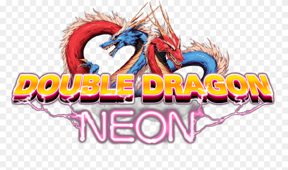 Double Dragon Neon Png Image