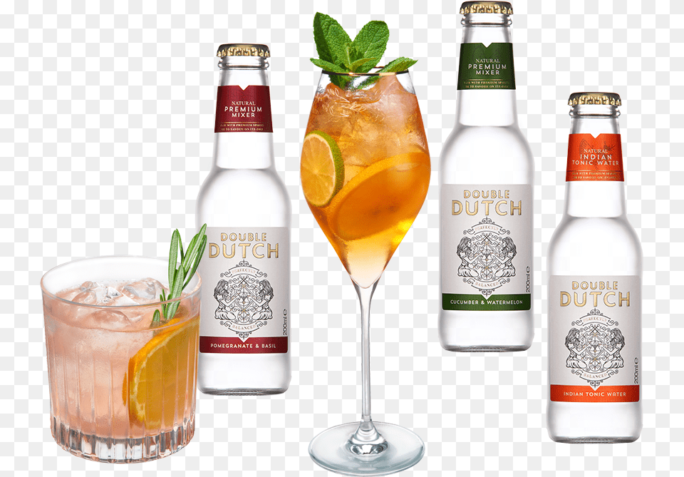 Double Dutch Bottles And Cocktails Double Dutch Cranberry Tonic 24 X 200ml Mixers, Alcohol, Beer, Beverage, Cocktail Free Transparent Png