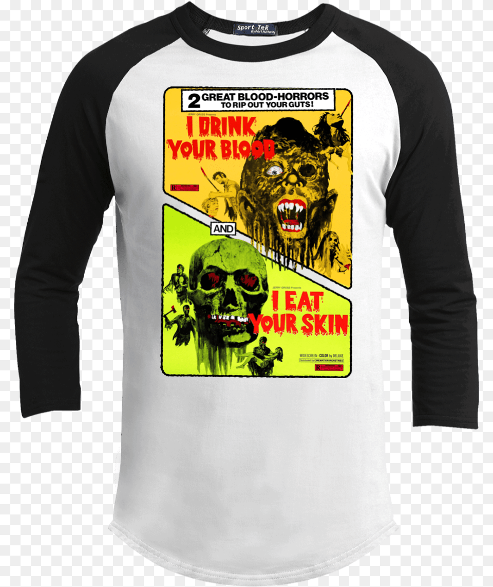 Double Feature Shlock Horror Cannibal B Movie Retro Old Zombie Movie Posters, T-shirt, Clothing, Sleeve, Shirt Free Png