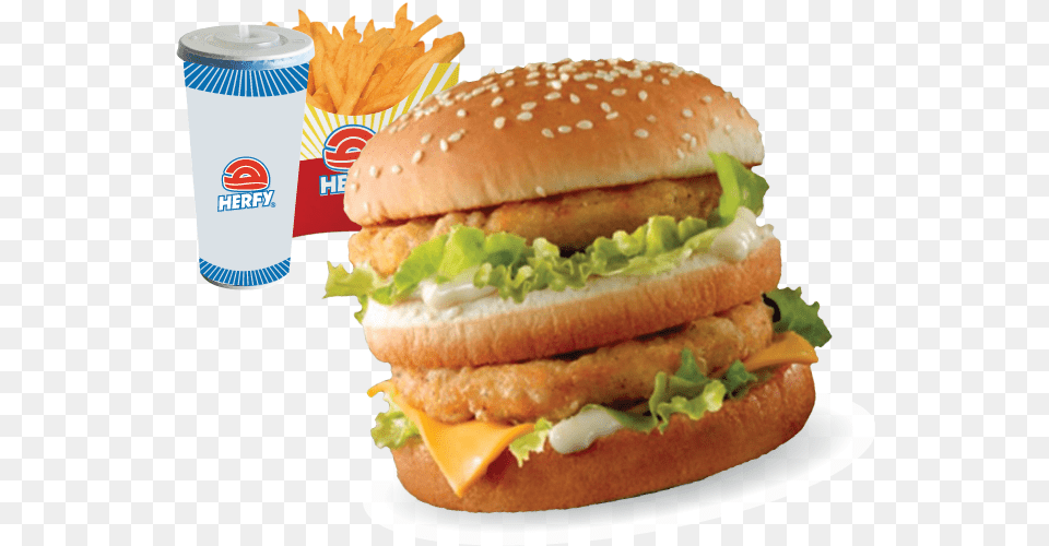 Double Fillet Burger, Food, Can, Tin Free Transparent Png