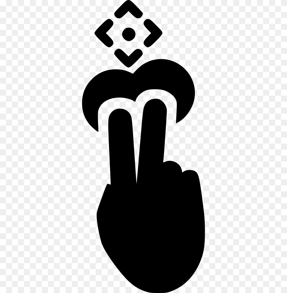 Double Finger Move Up Down Left Right Heart, Stencil, Ammunition, Grenade, Weapon Free Png