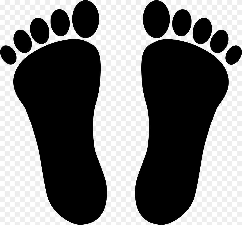 Double Footprint Foot Prints Clip Art, Gray Png