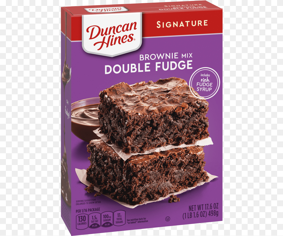 Double Fudge Brownie Mix Chocolate Brownie, Cookie, Dessert, Food, Sweets Free Png Download