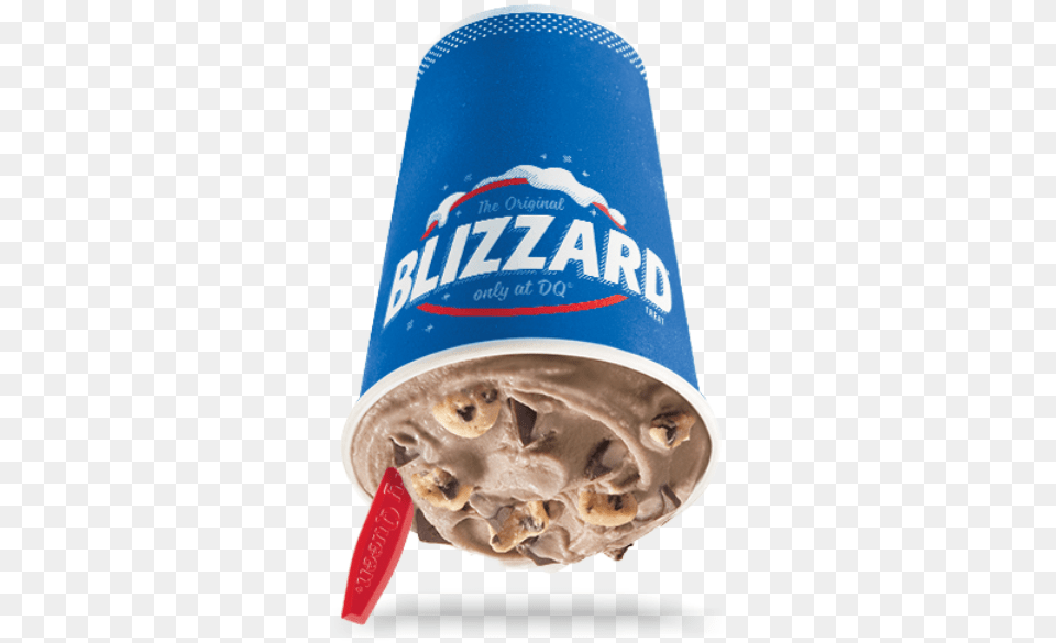 Double Fudge Cookie Dough Blizzard Treat Peppermint Hot Cocoa Blizzard, Cream, Dessert, Food, Ice Cream Png Image