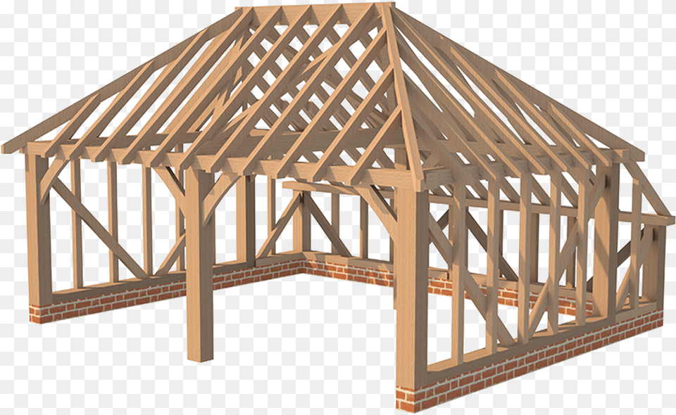 Double Garage Hipped Roof With Catslide Quothertfordshirequot Timber Frame Hip Roof, Outdoors, Bridge, Architecture, Building Png Image