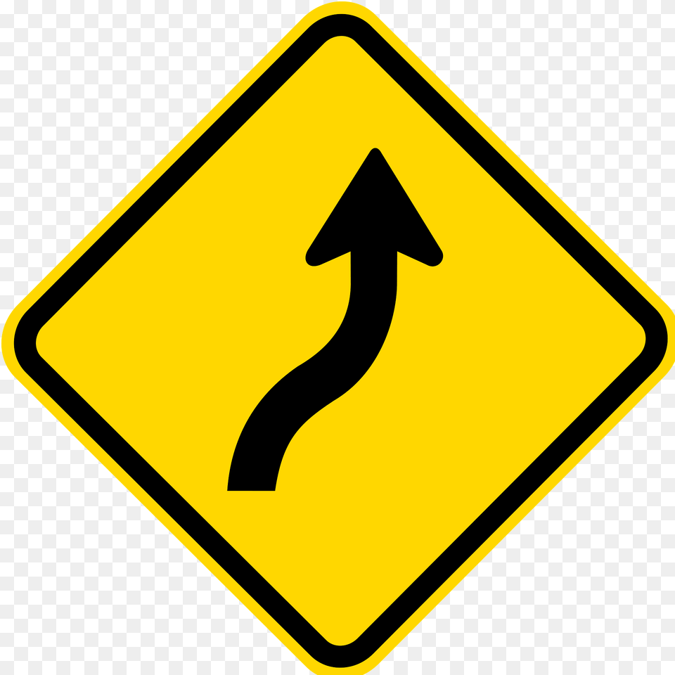 Double Gentle Curve Ahead Sign In Brazil Clipart, Road Sign, Symbol Png Image