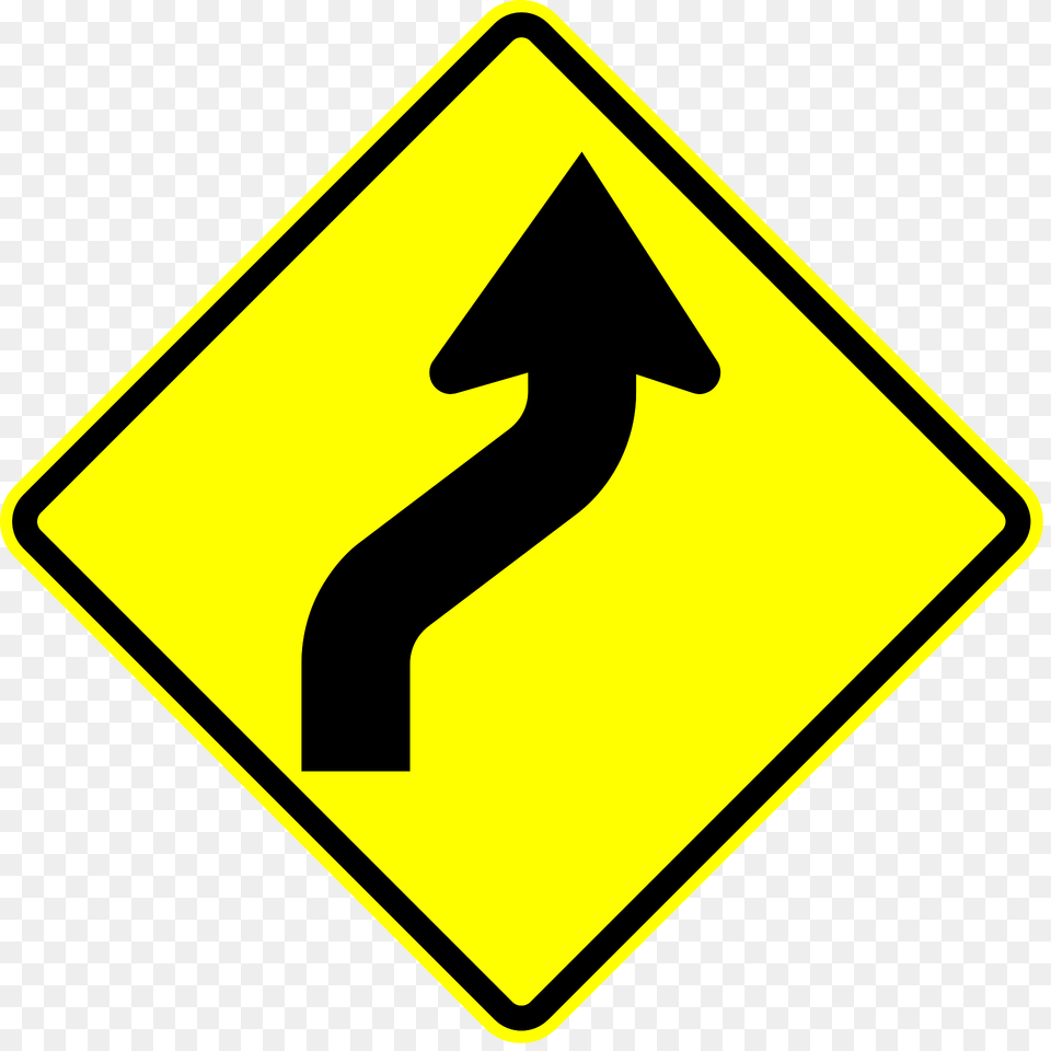 Double Gentle Curve Ahead Sign In Panama Clipart, Road Sign, Symbol Png Image