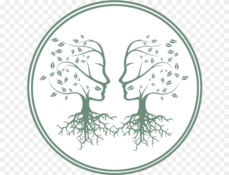 Double Goddess Lady Tree Wall Sticker, Plant, Root, Plate, Herbal Free Png Download