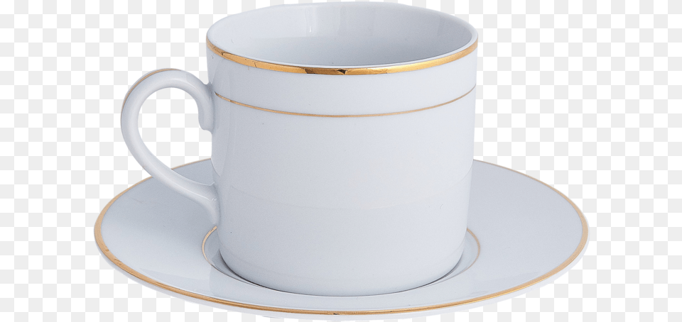 Double Gold Rim Cup U0026 Saucer Cup Png
