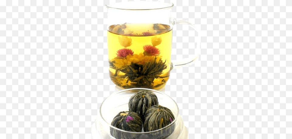 Double Happiness Flowering Tea Tea, Herbal, Herbs, Plant, Beverage Png Image