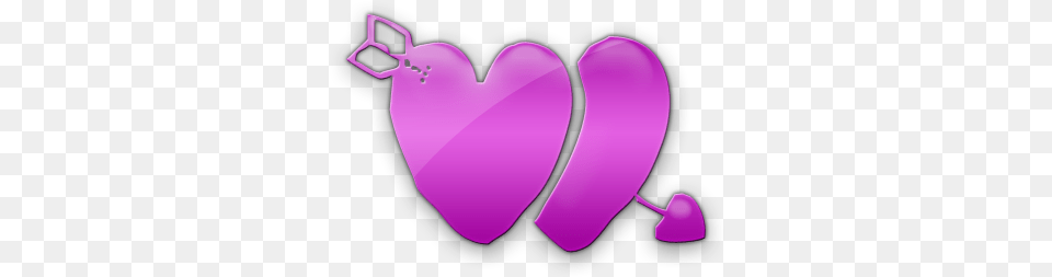 Double Heart Icon Girly, Purple, Smoke Pipe Free Png