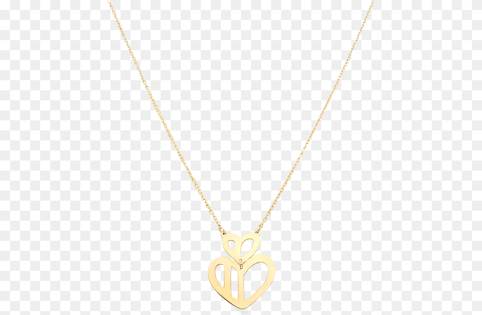 Double Heart Necklace Yellow Gold Pendant, Accessories, Jewelry, Electronics, Hardware Free Transparent Png