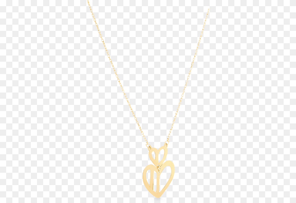 Double Heart Necklace Yellow Gold Solid, Accessories, Jewelry, Pendant, Electronics Free Png