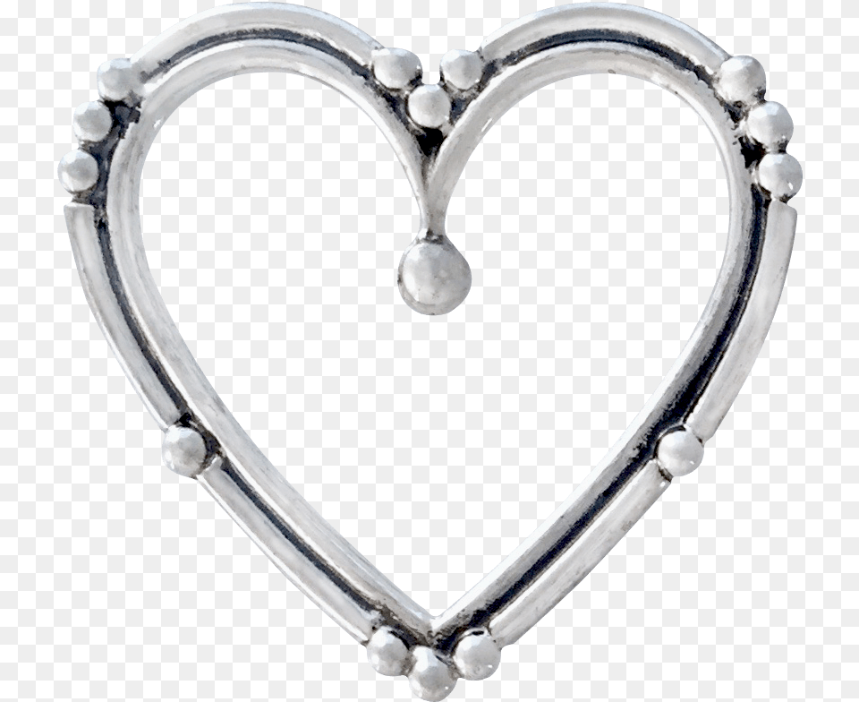 Double Heart Pin Solid, Accessories, Jewelry, Silver, Blade Free Png Download